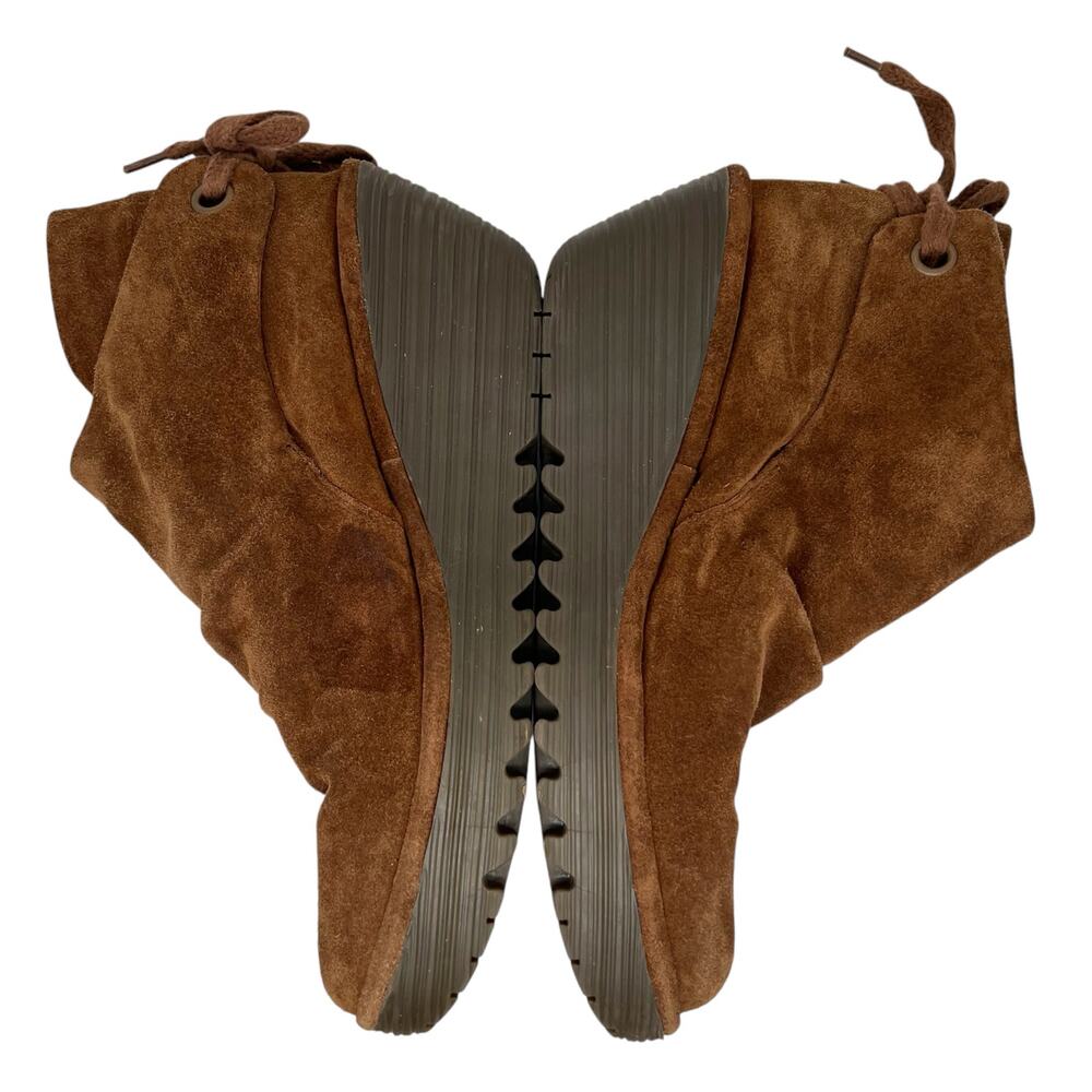 Fly London Yebi Camel Brown/Tan Suede Wedge Booties Ankle Boots Size 10 - Picture 3 of 7